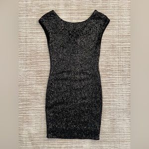 HEARTLOOM Women's Sequin Little Black DRESS Small Sleeveless Sparkly Zip Back